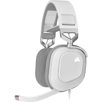 Corsair HS80 RGB USB Auriculares premium para juegos con sonido envolvente 7.1 (Micrófono omnidireccional, Tecnología SoundID de SonarWorks, Control de volumen en auricular de fácil acceso) Blanco_0