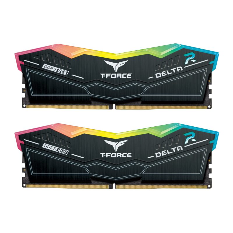 TEAMGROUP T-Force Delta RGB DDR5 Ram 32GB (2x16GB) 7800MHz PC5-62400 CL38 A-Die Módulo de Memoria de computadora Ram para 600 700 Series Chipset XMP 3.0 Ready Black - FF3D532G7800HC38DDC01_0
