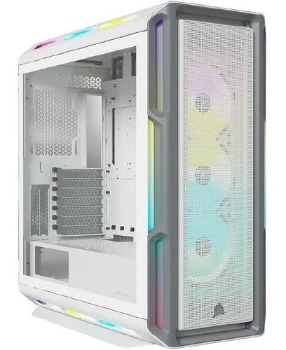 Gabinete Corsair Icue 5000t Rgb Midtower Atx Blanco Ventana_0