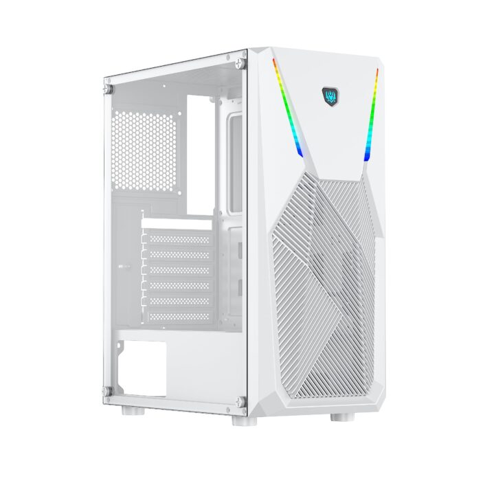 YAGUARET Gabinete Gamer Modelo Hercules Color Blanco ATX_0