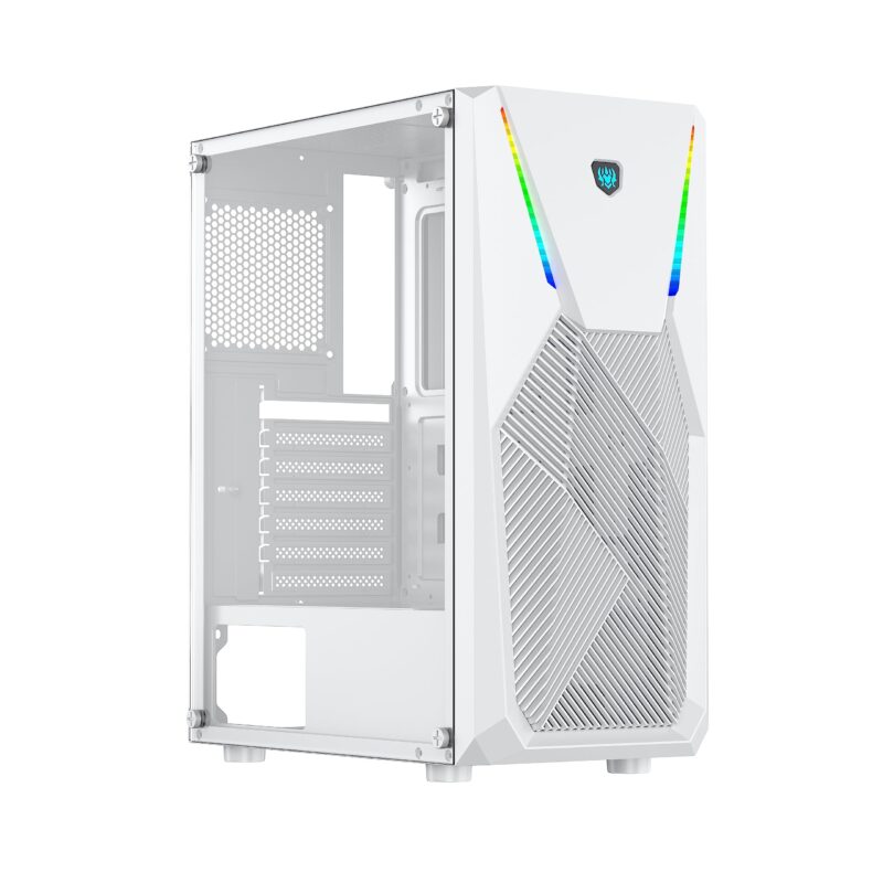 YAGUARET Gabinete Gamer Modelo Hercules Color Blanco ATX_0