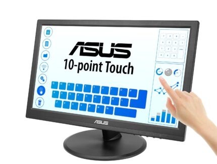 Asus Monitor táctil VT168HR, 15.6 pulgadas, 1366 x 768, táctil de 10 puntos, HDMI, sin parpadeo, Low Blue Light, montaje en pared, tecnología Eye Care_0