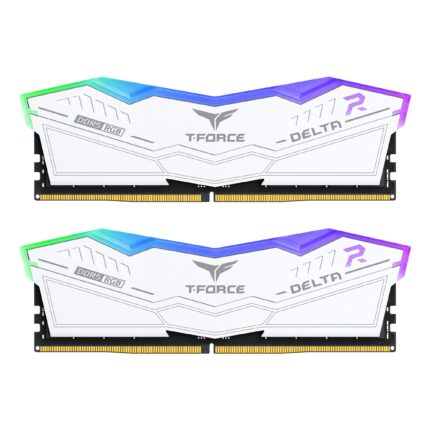 TEAMGROUP T-Force Delta RGB DDR5 Ram 48GB (2x24GB) 8200MHz PC5-65600 CL38 A-DIE Módulo de memoria de computadora Ram para 600 700 Series Chipset XMP 3.0 Ready White - FF4D548G8200HC38EDC01_0