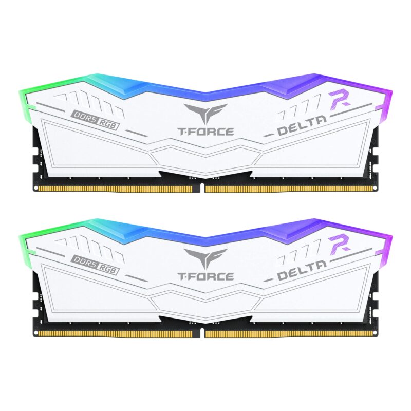 TEAMGROUP T-Force Delta RGB DDR5 Ram 48GB (2x24GB) 8200MHz PC5-65600 CL38 A-DIE Módulo de memoria de computadora Ram para 600 700 Series Chipset XMP 3.0 Ready White - FF4D548G8200HC38EDC01_0