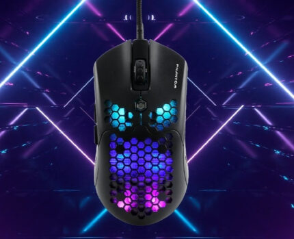 Mouse Gamer Naceb Phantom Alámbrico, 10.000dpi, Negro_1