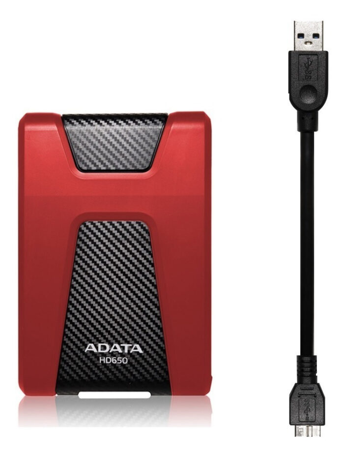 Disco Duro Externo Adata Hd650, 2.5pul, 2t, Usb 3.1, Rojo_4