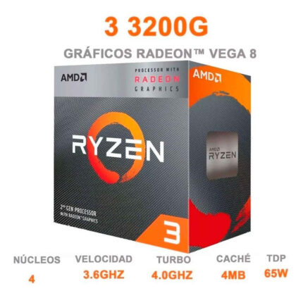 Procesador Amd Ryzen 3 3200g 4 Núcleos Am4 3.60ghz Caché 4mb_1