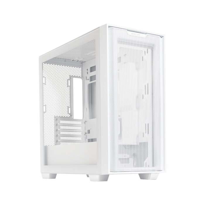 ASUS A21 Micro-ATX Case White Edition soporta Tarjetas gráficas de hasta 380 mm, enfriadores de 360 mm y PSU ATX estándar, Malla porosa del Panel Frontal, Compatible con la Nueva tecnología de_0