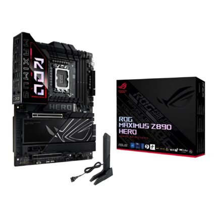 ASUS Tarjeta Madre Gamer ROG Maximus Z890 Hero para Intel Core Ultra Serie 2 (LGA1851), ATX, Listo para IA, 22+2+1+2 Fases, DDR5, WiFi 7, Thunderbolt 4, PCIE 5_0