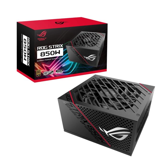 Asus Fuente de Poder 850W ROG STRIX 850W White Edition, Modular, certificación 80 Plus Gold, disipadores de calor ROG, diseño de ventilador Axial-Tech, tecnología 0dB_0