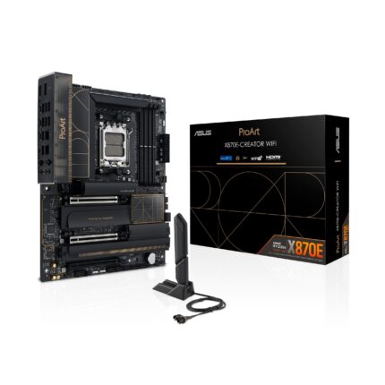 ASUS Motherboard ProArt X870E-CREATOR WiFi AMD AM5 X870E ATX PCIe® 5.0 x16 Slots with Full Support for Next-Gen GPUs, 16+2+2 Power Stages, DDR5, Dual USB4®, 10 GB & 2.5 GB LAN, WiFi 7, Four M.2 Slots_0