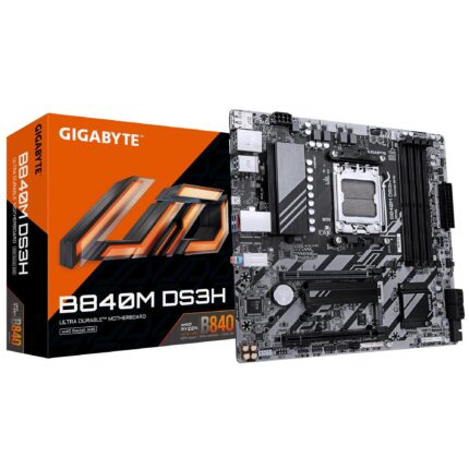 Gigabyte B840M DS3H - CPU AMD Ryzen 9000, VRM de 8+2+2 Fases, DDR5 de hasta 8200MHz, 2xPCIe 4.0 M.2, LAN de 2.5GbE, USB 3.2 Gen 1_0