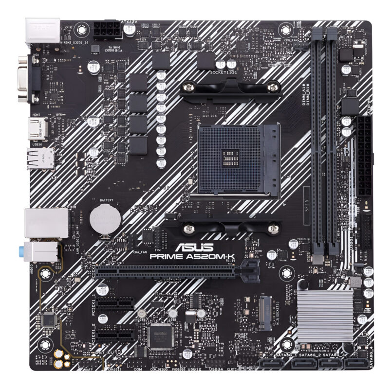 Tarjeta Madre Asus Prime A520m-k/csm, Am4, Matx, Ddr4, 64gb_0