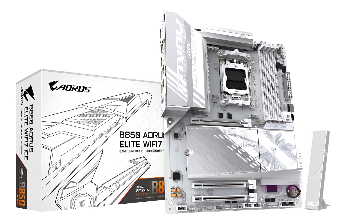 Tarjeta Madre Gigabyte B850 A Elite Wf7 Ice, Atx, Am5, Ddr5_0