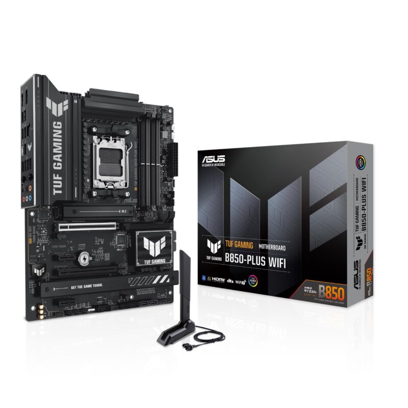 ASUS Tarjeta Madre TUF Gaming B850-PLUS WiFi ATX AM5 para AMD Ryzeb, DDR5, PCIe 5.0, Wi-Fi 7, Lista para IA_0