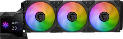 MSI MPG CORELIQUID D360 ARGB - Enfriador líquido para CPU - visualización LCD IPS de 2.4 pulgadas, radiador de 360 mm, listo para LGA 1700 y AM5, ventiladores triples ARGB PWN de 120 mm_0