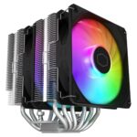 Cooler Master Hyper 620S - Enfriador de aire para CPU de doble torre, ARGB Sync, ventilador PWM de 120 mm, 6 tubos de calor de contacto directo de cobre, 154,9 mm de alto, plata_0