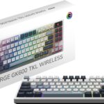 MSI Forge GK600 TKL W Sky US 2.4 GHz inalámbrico, teclado Bluetooth RGB para juegos con pantalla de 1.04 pulgadas, 4000 mAh_0