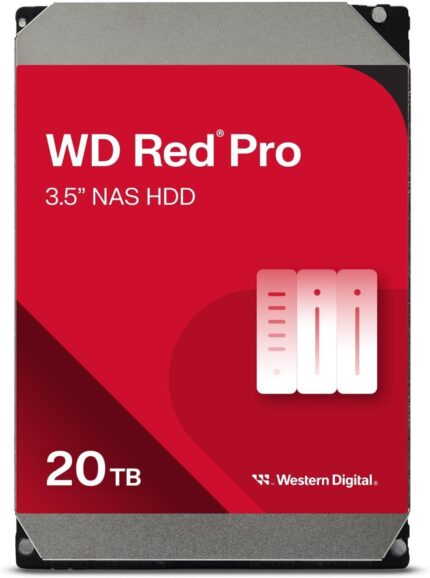 Western Digital 20TB WD Red Pro NAS Disco Duro Interno HDD - 7200 RPM, SATA 6 GB/s, CMR, 512 MB de caché, 3.5" - WD202KFGX_0
