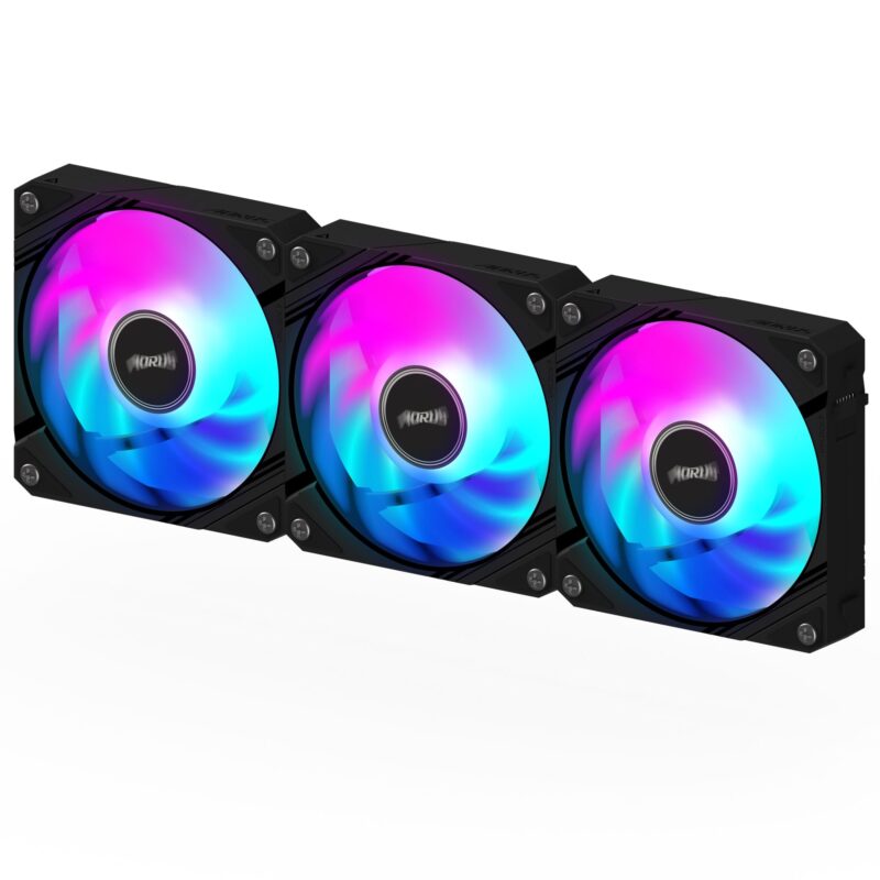 GIGABYTE AORUS EZ - Ventilador de Cadena 120 (Paquete de 3), 120 mm Hydro Dynamic Bearing ARGB_0