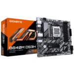 Gigabyte B840M DS3H - CPU AMD Ryzen 9000, VRM de 8+2+2 Fases, DDR5 de hasta 8200MHz, 2xPCIe 4.0 M.2, LAN de 2.5GbE, USB 3.2 Gen 1_0