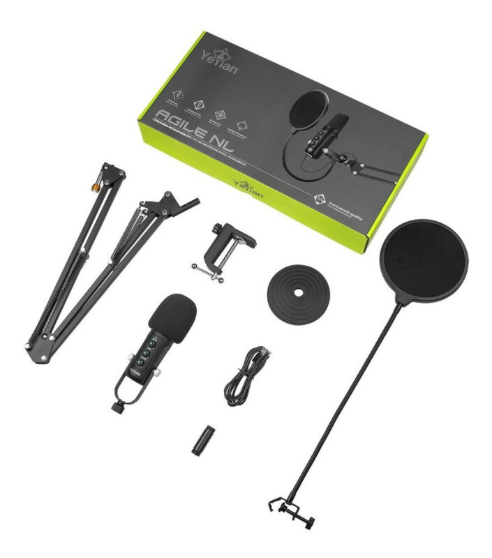 Kit Micrófono Yeyian Agile Nl Negro, Alámbrico Usb, Soportes_1