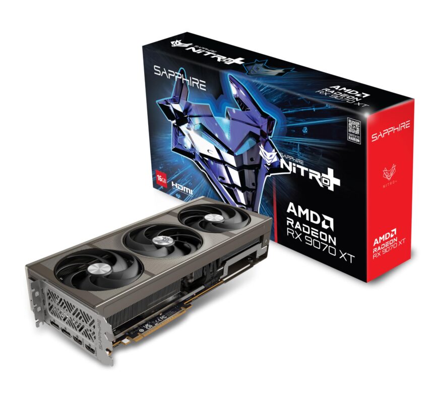 Sapphire Nitro+ Tarjeta gráfica AMD Radeon RX 9070 XT Gaming OC con GDDR6 de 16 GB, AMD RDNA 4 11348-01-20G_0