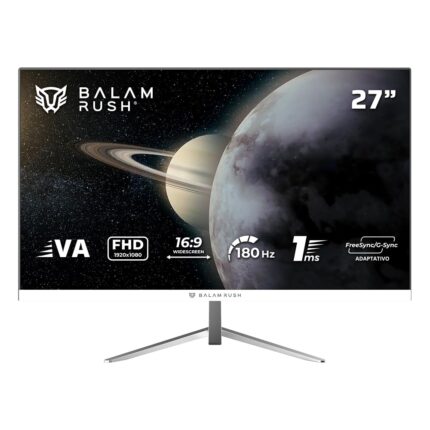 Balam Rush Titan Monitor Gamer MTG27Y, 27 Pulgadas, FHD, Panel VA, 180Hz, 1ms, F-Sync, G-Sync, Flicker-Free, HDMI 2.1, DisplayPort 1.4, Tipo C (Blanco)_0