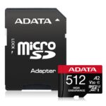 ADATA High Endurance - Tarjeta de memoria Micro SDXC de 512 GB UHS-I U3 V30 V2 Clase 10 (AUSDX512GUI3V30SHA2-RA1)_0