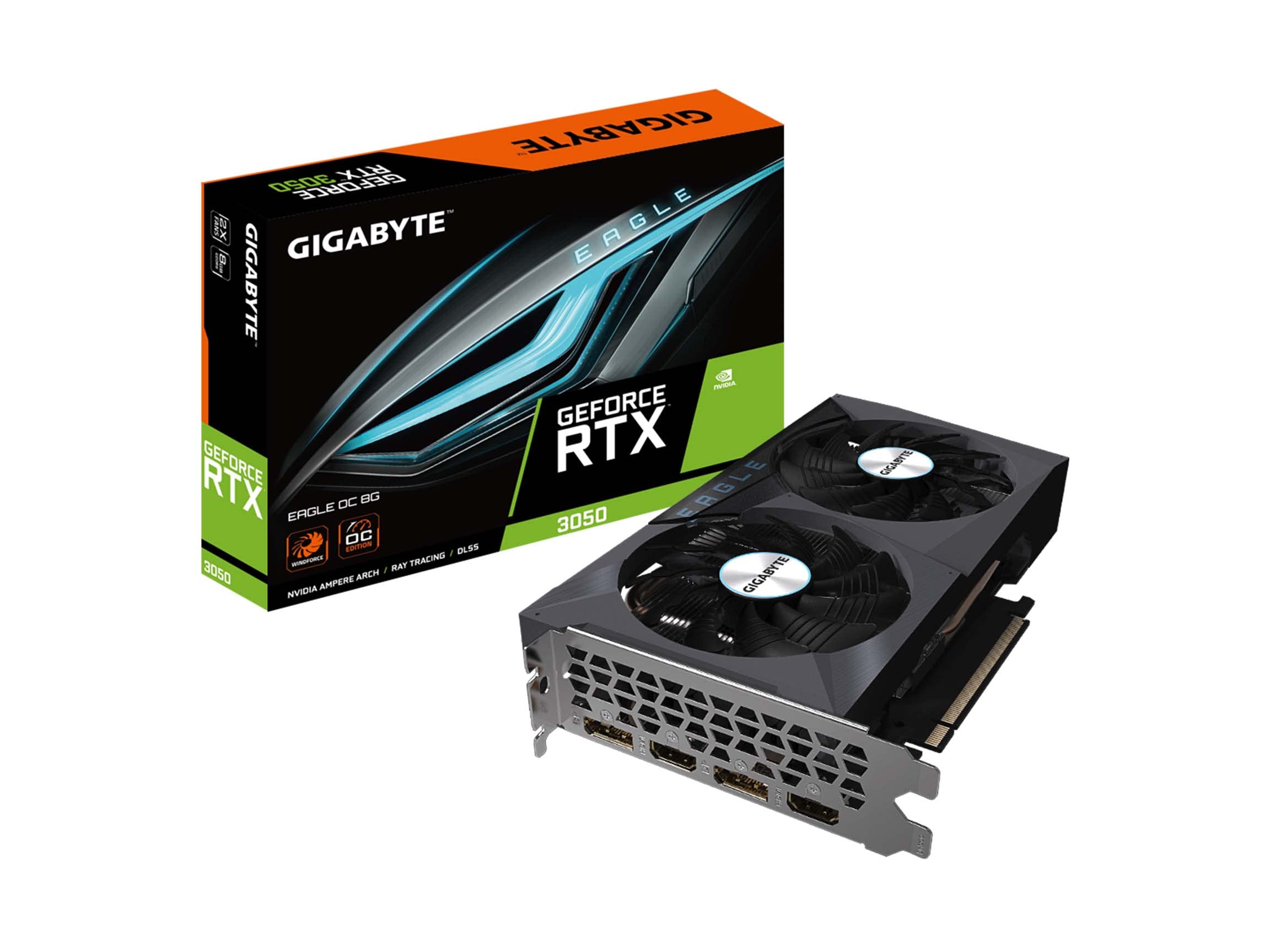 Gigabyte GeForce RTX 3050 Eagle OC 8G Tarjeta gráfica, 2 Ventiladores WINDFORCE, 8 GB GDDR6 128 bits GDDR6, GV-N3050EAGLE OC-8GD Tarjeta de Video_0 Gigabyte GeForce RTX 3050 Eagle OC 8G Tarjeta gráfica, 2 Ventiladores WINDFORCE, 8 GB GDDR6 128 bits GDDR6, GV-N3050EAGLE OC-8GD Tarjeta de Video_0