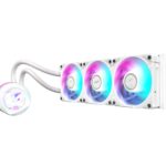 AORUS WATERFORCE X II 360 ICE enfriador de CPU líquido, radiador de 360 mm con ventiladores ARGB de bajo ruido de 3 x 120 mm, compatible con Intel LGA1851, LGA1700 y AMD AM5 (GP-AORUS WATERFORCE X II_0