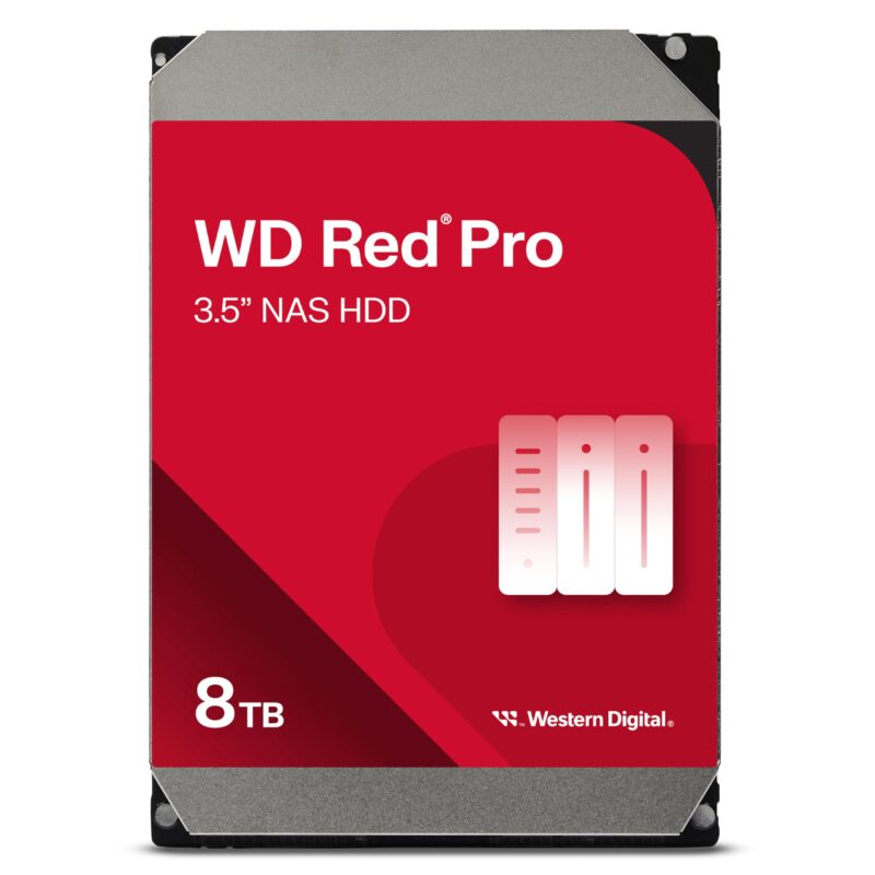 Western Digital 8TB WD Red Pro NAS Disco Duro Interno HDD - 7200 RPM, SATA 6 GB/s, CMR, 256 MB de caché, 3.5" - WD8005FFBX_0