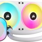 Corsair iCUE Link H100i RGB Refrigerador Líquido RGB para CPU - 240mm AIO - Ventiladores QX120 RGB - Se Adapta a Intel® LGA 1700, AMD® AM5 - Concentrador de Sistema iCUE Link Incluido - Blanco_0