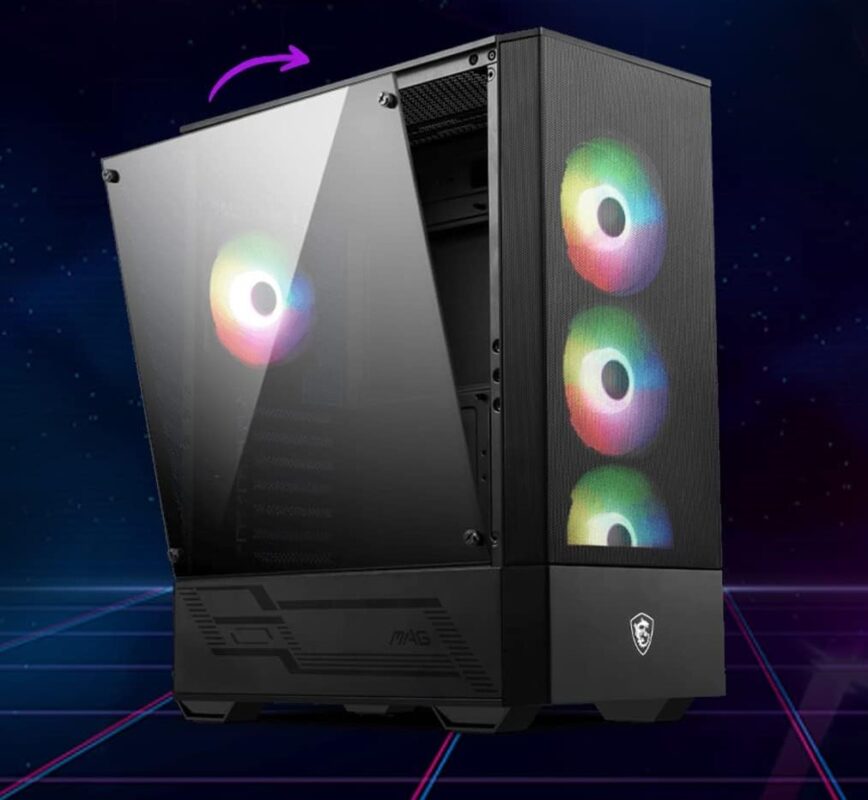 Gabinete Gamer MSI MAG FORGE 112R Cristal Templado ARGB, 4 Ventiladores_1