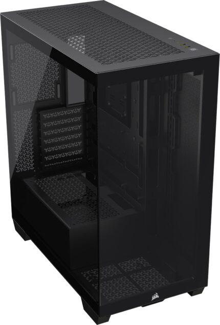 Corsair 3500X - Carcasa para PC de Doble cámara ATX de Torre Media, Vidrio Templado panorámico, Compatible con Placa Base de conexión inversa, no Incluye Ventiladores, Color Negro_0