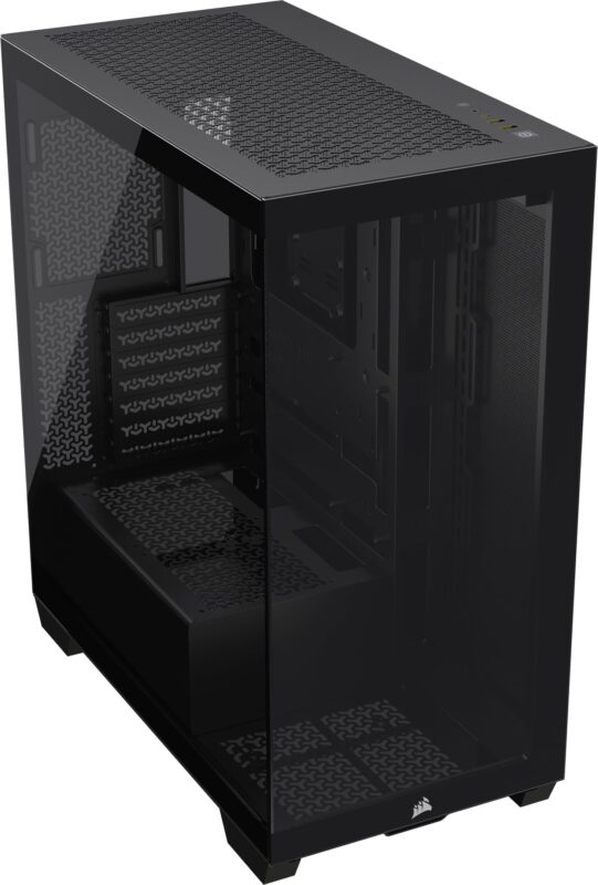 Corsair 3500X - Carcasa para PC de Doble cámara ATX de Torre Media, Vidrio Templado panorámico, Compatible con Placa Base de conexión inversa, no Incluye Ventiladores, Color Negro_0