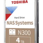 TOSHIBA N300 - Disco Duro Interno NAS de 4 TB de 3,5 Pulgadas - CMR SATA 6 GB/s 7200 RPM 512 MB de caché - HDWG740XZSTC_0