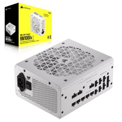 Corsair RM1000x Shift Fuente de Alimentación ATX Totalmente Modular - Interfaz Lateral Modular - Compatible con ATX 3.0 y PCIe 5.0 - Modo Ventilador a Cero RPM - Eficiencia 80 Plus Gold - Blanco_0
