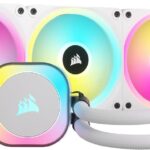Corsair iCUE Link H150i RGB Refrigerador Líquido RGB para CPU - 360mm AIO - Ventiladores QX120 RGB - Se Adapta a Intel® LGA 1700, AMD® AM5 - Concentrador de Sistema iCUE Link Incluido - Blanco_0