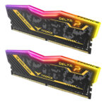 Kit Memoria RAM TeamGroup T FORCE DELTA TUF Gaming RGB DDR4 DESKTOP 16 GB (2x8)GB, 3200 MHz_3