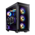 XPG Battlecrusier, Gabinete Gamer Media Torre, Incluye Ventiladores con Luz ARGB, Hecho de Acero con Páneles de Cristal, Color Negro (Modelo: BATTLECRUSIER-BKCWW)_0