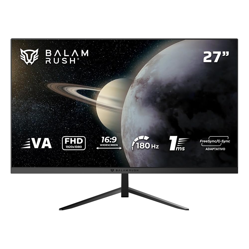 Balam Rush Titan Monitor Gamer MTG27Y, 27 Pulgadas, FHD, Panel VA, 180Hz, 1ms, F-Sync, G-Sync, Flicker-Free, HDMI 2.1, DisplayPort 1.4, Tipo C (Negro)_0 Balam Rush Titan Monitor Gamer MTG27Y, 27 Pulgadas, FHD, Panel VA, 180Hz, 1ms, F-Sync, G-Sync, Flicker-Free, HDMI 2.1, DisplayPort 1.4, Tipo C (Negro)_0