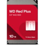 Western Digital 10TB WD Red Plus NAS Disco Duro Interno HDD - 7200 RPM, SATA 6 GB/s, CMR, 512 MB de caché, 3.5" - WD100EFGX_0