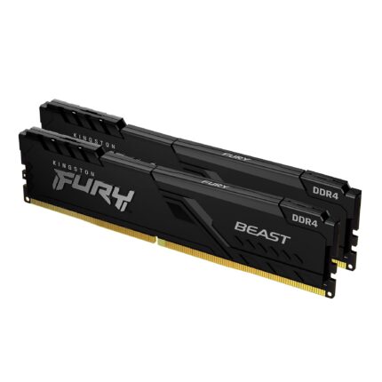 Kingston Fury Beast Black 64GB Kit (2x32GB) 3600Mhz DDR4 CL18 UDIMM Memoria Gamer Para PC Color Negro (KF436C18BBK2/64)_0