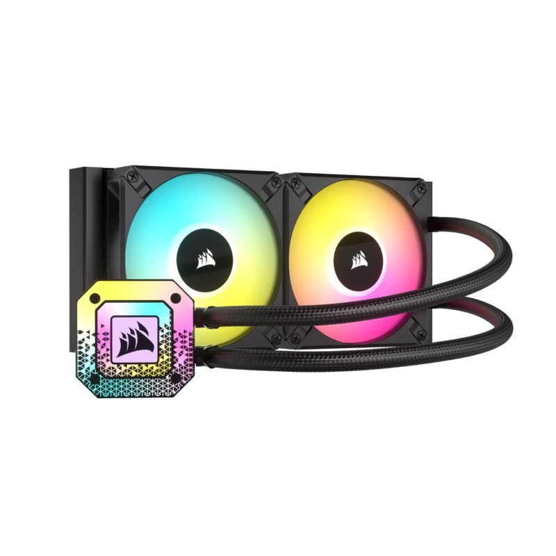 Corsair iCUE H100i Elite CAPELLIX XT Refrigerador Líquido de CPU - Dos Ventiladores AF120 RGB Elite - Radiador de 240 mm - Intel® LGA 1700, 1200, 115X, 2066, AMD® AM5, AM4 - Negro_0