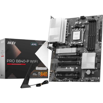 MSI Pro B840-P WiFi ProSeries Motherboard (procesadores AMD Ryzen de la Serie 9000/8000/7000, AM5, DDR5, PCIe 4.0, M.2, SATA 6Gb/s, USB 3.2 Gen 2, HDMI/DP, Wi-Fi 6E, Bluetooth 5.3, LAN de 2.5Gbps_0