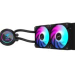 AORUS WATERFORCE II 240 enfriador de CPU líquido, radiador de 240 mm con 2 ventiladores ARGB de bajo ruido de 120 mm, compatible con Intel LGA1851, LGA1700 y AMD AM5 (GP-AORUS WATERFORCE II 240)_0