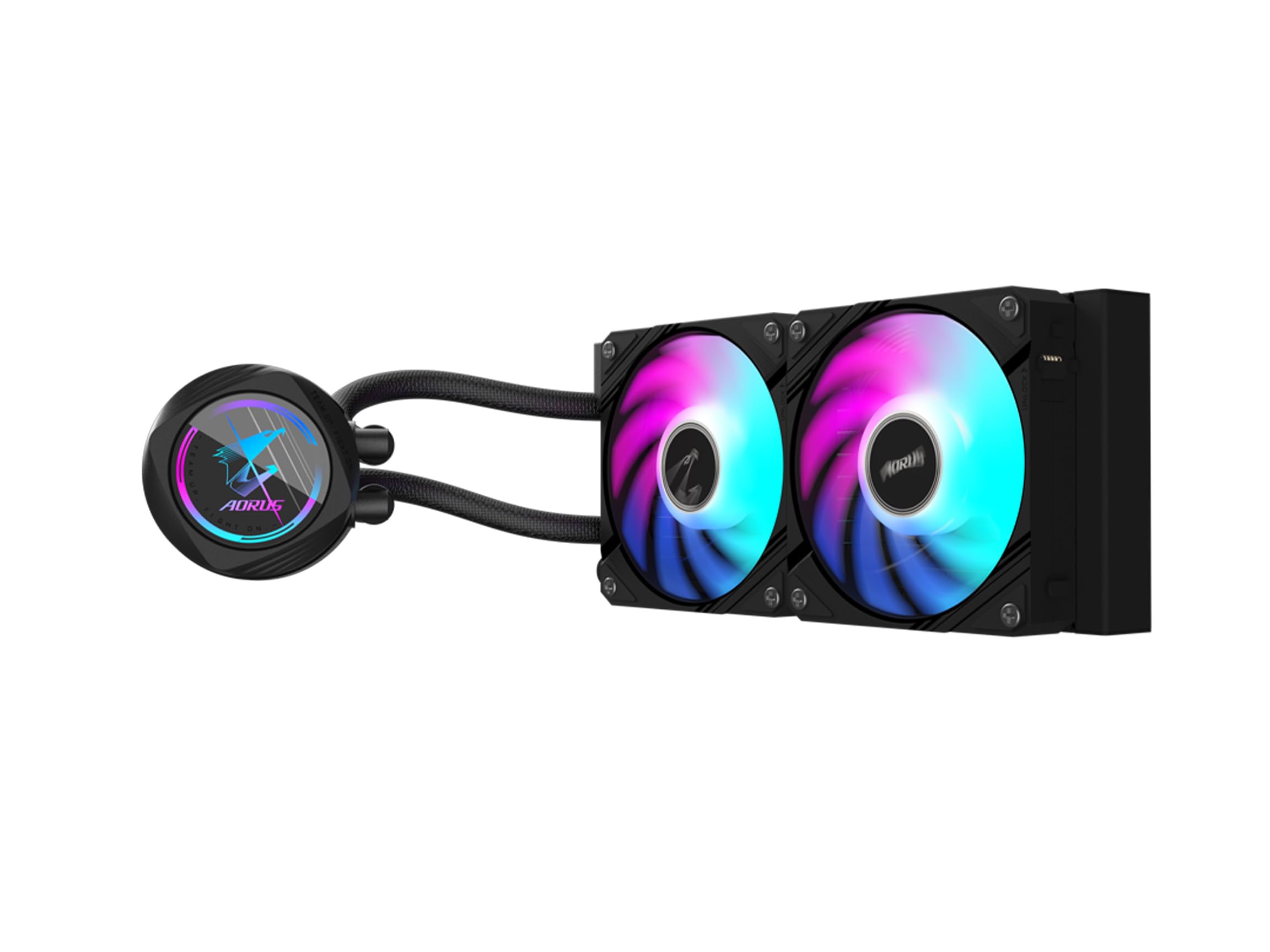 AORUS WATERFORCE II 240 enfriador de CPU líquido, radiador de 240 mm con 2 ventiladores ARGB de bajo ruido de 120 mm, compatible con Intel LGA1851, LGA1700 y AMD AM5 (GP-AORUS WATERFORCE II 240)_0 AORUS WATERFORCE II 240 enfriador de CPU líquido, radiador de 240 mm con 2 ventiladores ARGB de bajo ruido de 120 mm, compatible con Intel LGA1851, LGA1700 y AMD AM5 (GP-AORUS WATERFORCE II 240)_0