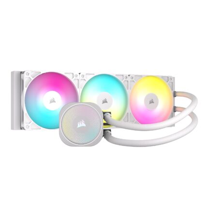 Corsair Nautilus 360 RS ARGB Refrigeración Líquida de CPU  360mm AIO  Conexión Directa a la Placa Base  Intel LGA 1851/1700, AMD AM5/AM4  3X RS120 ARGB Ventiladores Incluidos  Blanco_0