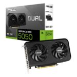 ASUS Dual GeForce RTX 5050 8GB GDDR6 (PCIe 5.0, 8GB GDDR6, DLSS 4, HDMI 2.1b, DisplayPort 2.1b, 2 Ranuras, diseño de Ventilador de tecnología axial, tecnología 0dB, BIOS Dual y más) DUAL-RTX5050-8G_0